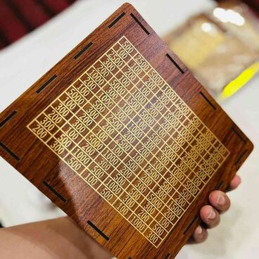 Wooden Umrah Saving Box - 280 Days Savings Plan - Islamic Halal Money Jar for Hajj & Umrah